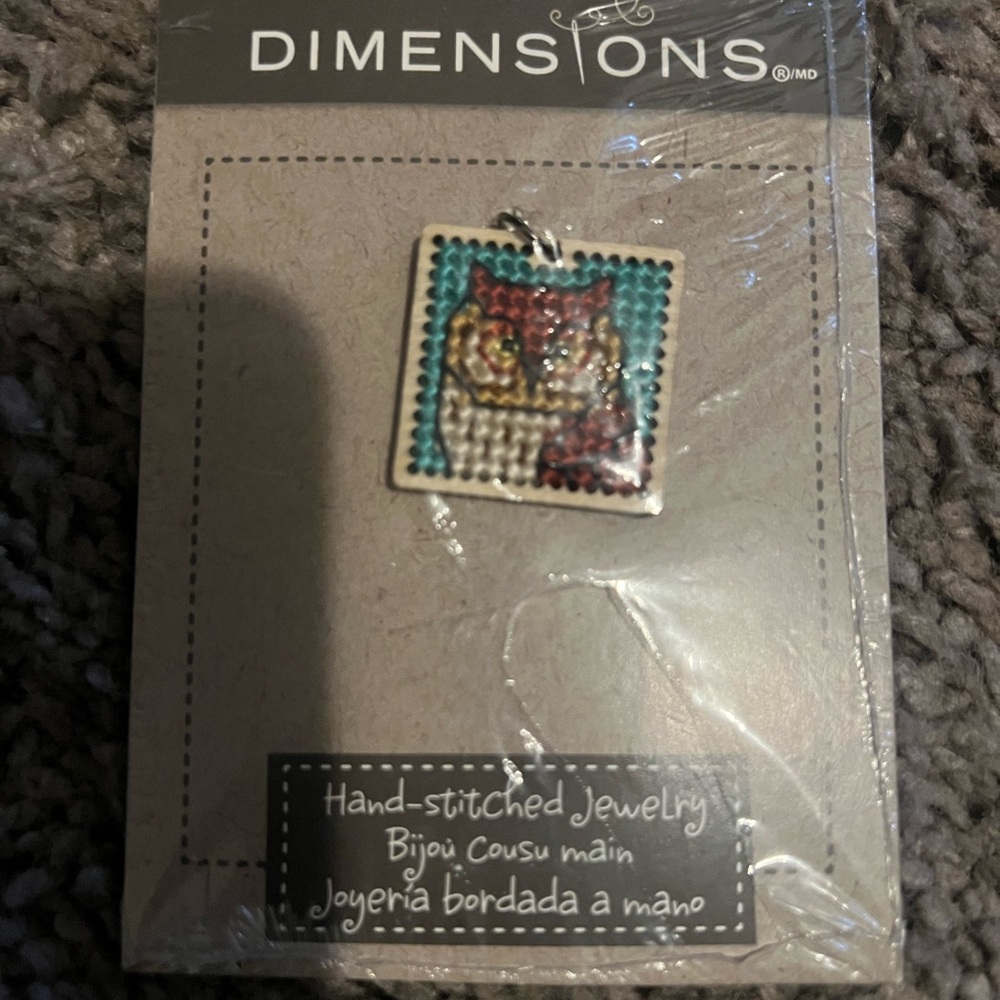 Dimensions Hand-Stitched Owl Necklace